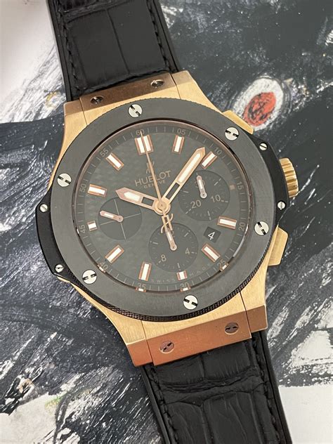 hublot big bang rose gold white strap|big bang original 44mm.